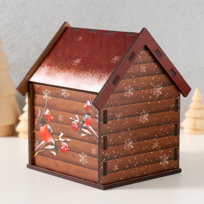 Чайный домик новогодний «Чудеса в окошке», 10.5×9.5×12 см