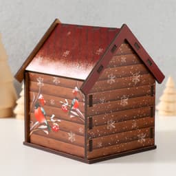 Чайный домик новогодний «Чудеса в окошке», 10.5×9.5×12 см