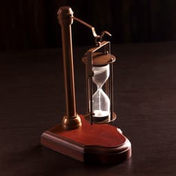 Песочные часы «Подвесные», 3 мин, 14×9×23 см, латунь, алюминий, дерево