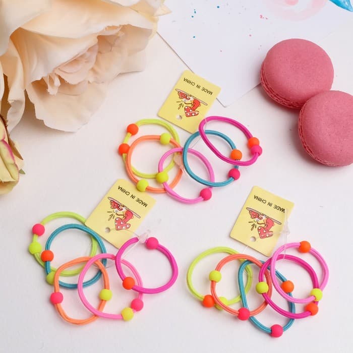 Резинки для волос «Магическая», набор 5 шт., матовые шарики, 3 см, МИКС