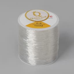 Нить силиконовая резинка, d=0.8 мм, L=100 м, прозрачная