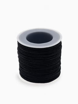 Шнур вощеный из полиэстера d=1 мм, L=65-70 м, чёрный
