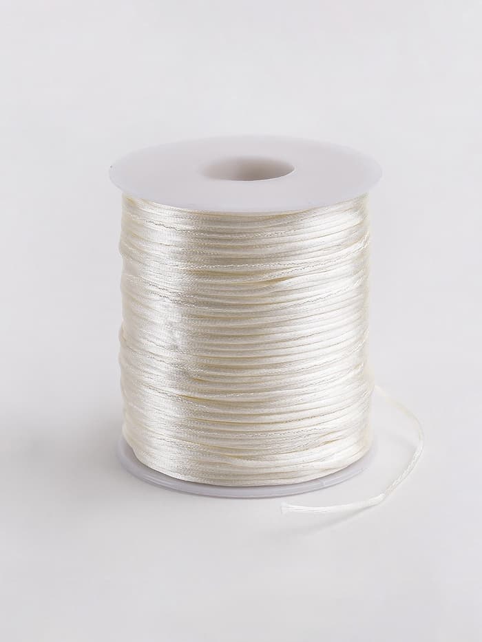 Шнур нейлоновый на бобине d=2 мм, L=100 м, цвет молочный