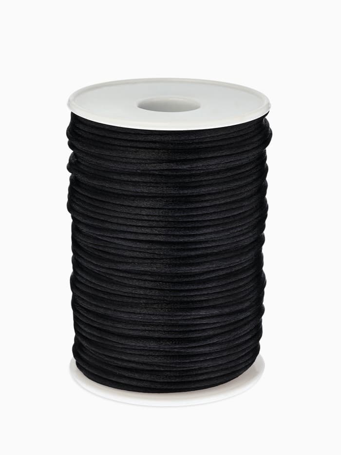 Шнур нейлоновый на бобине d=2 мм, L=100 м, чёрный