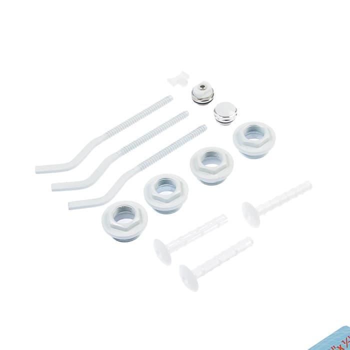 Комплект для подключения радиатора OTMO, 1×1/2", с тремя кронштейнами, в блистере