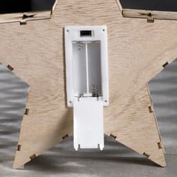 Светодиодная фигура «Звезда с оленем» 21×21×5 см, дерево, от батареек АААх2, свечение тёплое белое