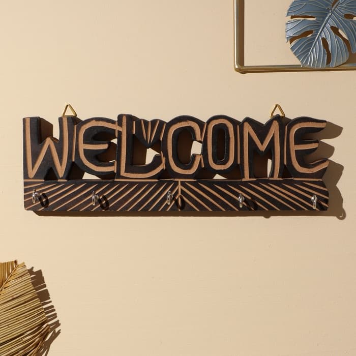 Ключница WELCOME, 31×9.5×3.5 см, МДФ
