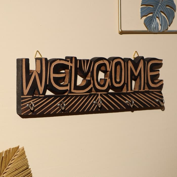 Ключница WELCOME, 31×9.5×3.5 см, МДФ