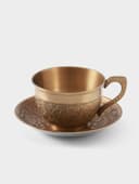 Чайная пара «Антик», 12×11.5×6 см, латунь