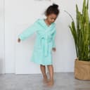 Халат махровый детский «Экономь и Я», размер 32, 100% хлопок с AIRO, 320 г/м², бирюзовый