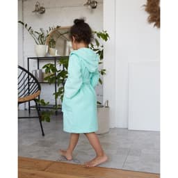 Халат махровый детский «Экономь и Я», размер 32, 100% хлопок с AIRO, 320 г/м², бирюзовый