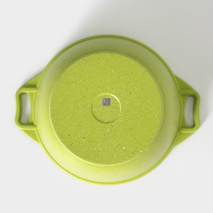 Кастрюля KUKMARA Trendy style, 3 л, d=22 см, со стеклянной крышкой, антипригарное покрытие, литой алюминий, зелёная