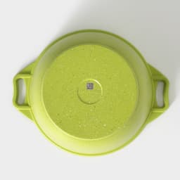 Кастрюля KUKMARA Trendy style, 3 л, d=22 см, со стеклянной крышкой, антипригарное покрытие, литой алюминий, зелёная