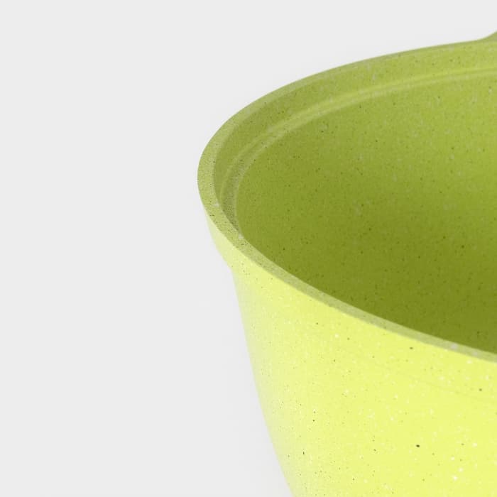 Кастрюля-жаровня KUKMARA Trendy style, 4 л, d=26 см, h=11 см, антипригарное покрытие, стеклянная крышка, зелёная¶