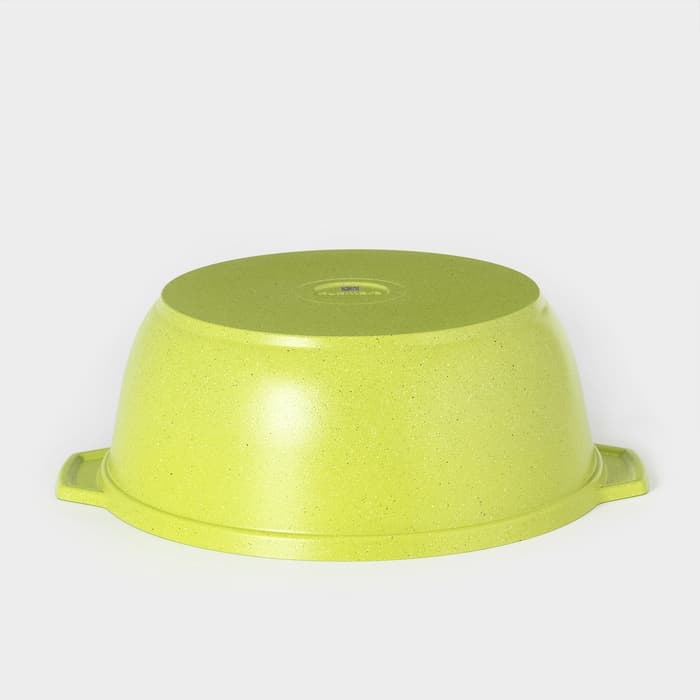 Кастрюля-жаровня KUKMARA Trendy style, 4 л, d=26 см, h=11 см, антипригарное покрытие, стеклянная крышка, зелёная¶