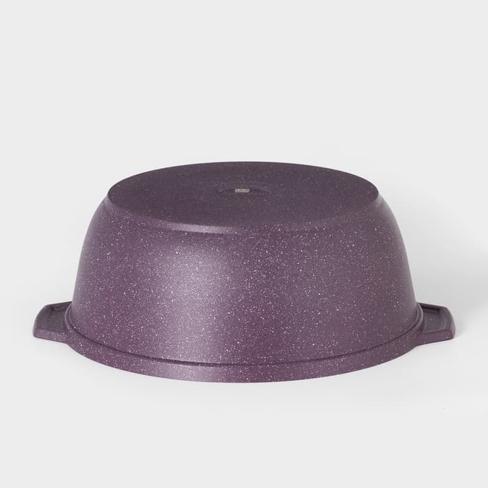 Кастрюля-жаровня KUKMARA Trendy style, 4 л, d=26 см, h=11 см, антипригарное покрытие, стеклянная крышка, фиолетовая