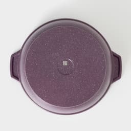 Кастрюля-жаровня KUKMARA Trendy style, 4 л, d=26 см, h=11 см, антипригарное покрытие, стеклянная крышка, фиолетовая