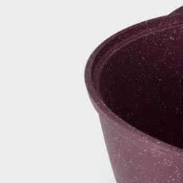 Кастрюля KUKMARA Trendy style, 4 л, d=24 см, h=14.5 см, стеклянная крышка, антипригарное покрытие, литой алюминий, фиолетовая