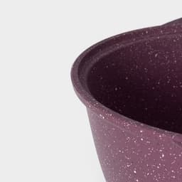 Кастрюля KUKMARA Trendy style, 3 л, d=22 см, со стеклянной крышкой, антипригарное покрытие, литой алюминий, фиолетовая