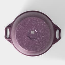 Кастрюля KUKMARA Trendy style, 3 л, d=22 см, со стеклянной крышкой, антипригарное покрытие, литой алюминий, фиолетовая