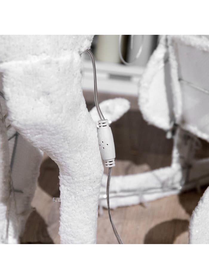 Светодиодная фигура «Олень», 56×76×15 см, текстиль, металл, 220 В, свечение тёплое белое