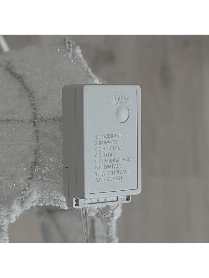 Светодиодная фигура «Олень», 56×76×15 см, текстиль, металл, 220 В, свечение тёплое белое