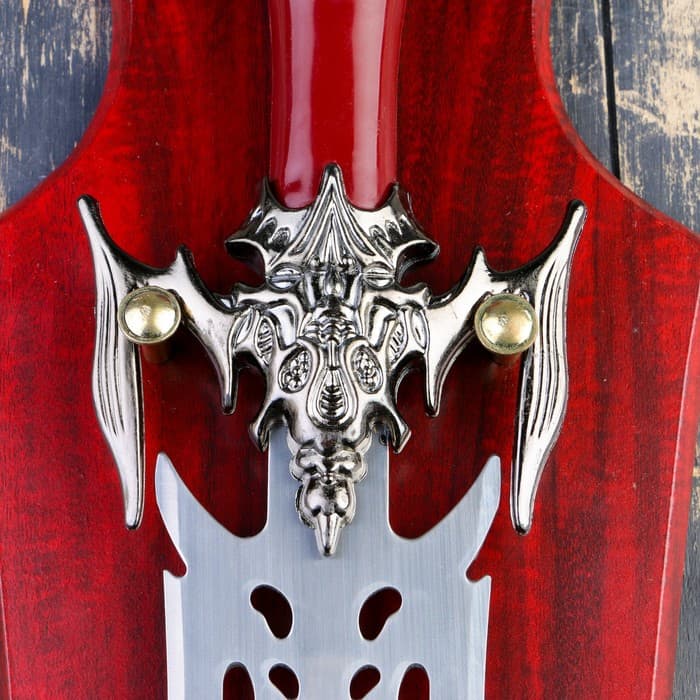 Панно на стену «Макет оружия: сувенирный меч на планшете. Луч», декор настенный, клинок 27 см, рукоять с головой старца