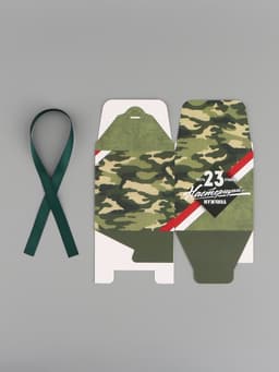 Коробка подарочная складная, упаковка, «Настоящему мужчине», 23 февраля, 12×12×12 см