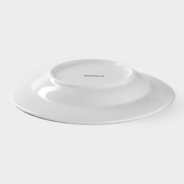 Тарелка глубокая Доляна «Пташка», d=20.2 см, фарфор, белая