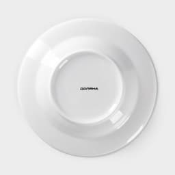 Тарелка глубокая Доляна «Пташка», d=20.2 см, фарфор, белая