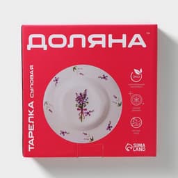 Тарелка глубокая Доляна «Пташка», d=20.2 см, фарфор, белая