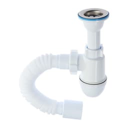 Сифон универсальный «АНИ Пласт» Варяг C5510, 1 1/2" × 40 мм, с гибкой трубой 40×50 мм