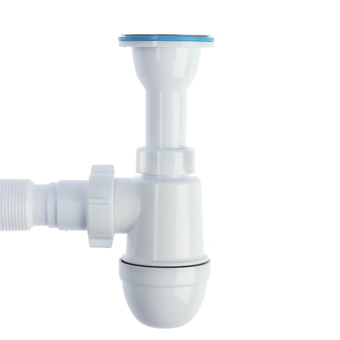 Сифон универсальный «АНИ Пласт» Варяг C5510, 1 1/2" × 40 мм, с гибкой трубой 40×50 мм