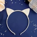 Ободок для волос «Ушки», 0.5 см, белый