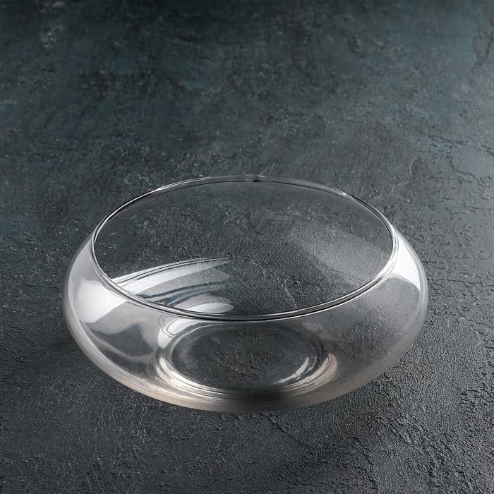 Конфетница стеклянная Magistro «НЛО», 1.8 л, 20×7 см, стекло, прозрачная