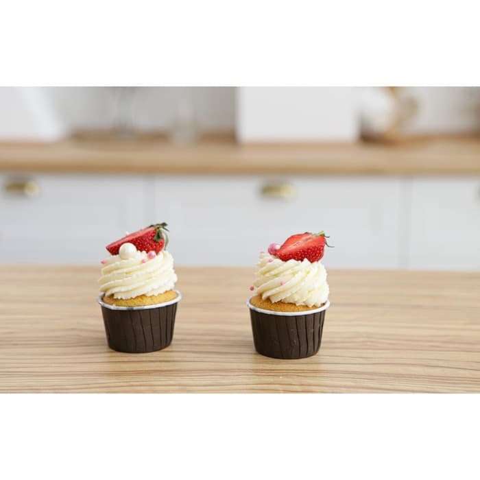 Форма для выпечки кексов Доляна «Шоколад с молоком», d=6.5 см, бумажная, одноразовая, коричневая