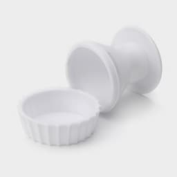 Пресс для формирования тарталеток, ребристый, 6.8×7 см, пластик, белый