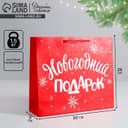 Пакет подарочный новогодний «Новогодний подарок», 30×25.5×9 см