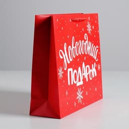 Пакет подарочный новогодний «Новогодний подарок», 30×25.5×9 см