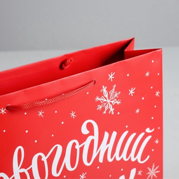 Пакет подарочный новогодний «Новогодний подарок», 30×25.5×9 см
