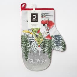 Варежка - прихватка «Этель. Желаю счастья», 20×28 см, 100% хлопок, ватин 250 г/м², МИКС