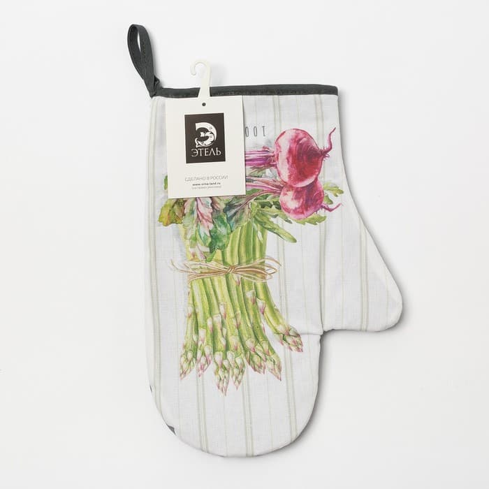 Варежка - прихватка «Этель» Vegetable, 20×28 см, 100% хлопок, саржа, ватин 250 г/м²