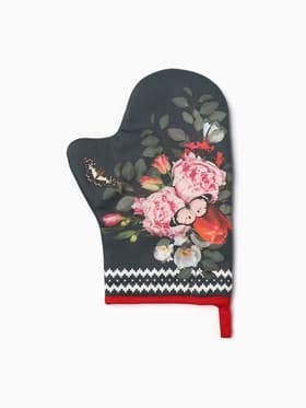 Варежка - прихватка «Этель» Flowers, 20×28 см, саржа, 100% хлопок, ватин 250 г/м²