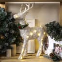 Светодиодная фигура «Олень» 30×46×15 см, акрил, от батареек ААх2, свечение тёплое белое