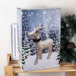 Светодиодная фигура «Олень» 30×46×15 см, акрил, от батареек ААх2, свечение тёплое белое