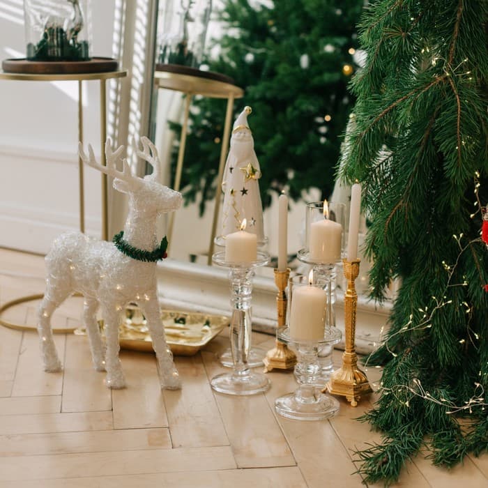 Светодиодная фигура «Олень» 30×46×15 см, акрил, от батареек ААх2, свечение тёплое белое