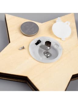 Ёлочная игрушка «Звезда в снежинках», 13×13×1 см, 3 LED, от батареек, свечение тёплое белое