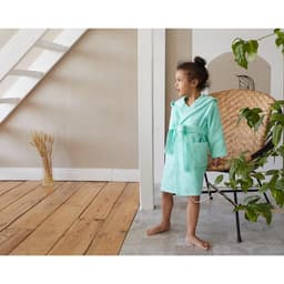 Халат махровый детский «Экономь и Я», размер 30, 100% хлопок с AIRO, бирюзовый