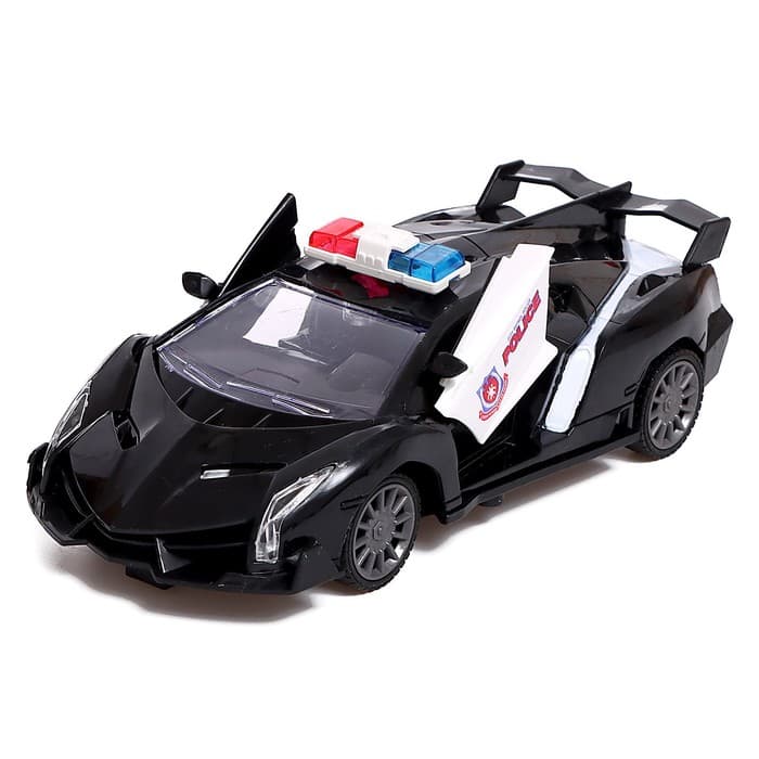 Машинка на пульте управления «Полиция», радиоуправление, свет, открываются двери, работает от батареек