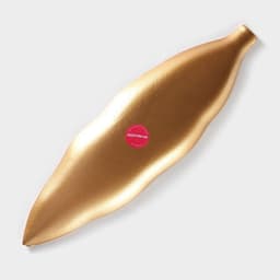 Блюдо для фруктов Доляна «Золотой лист», 40×11.5 см, золотое